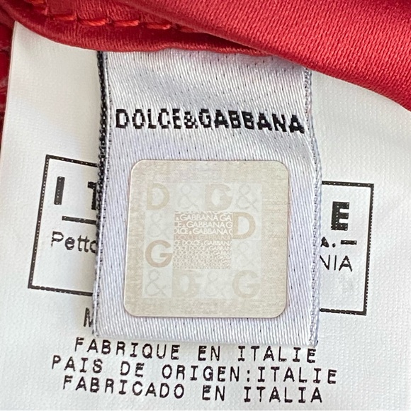 Dolce & Gabbana Rare Red Patent Leather Floral Print Handbag STUNNING! - Picture 12 of 14